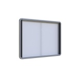 Informationsvitrine zur Wandaufhängung mit Rückwand Stahl weiß 